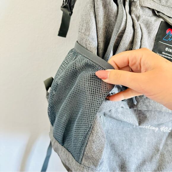 MOUNTAINTOP Silver Grey Hiking Camping Travel Outdoors Backpack Bag Pack Pockets - Picture 12 of 14